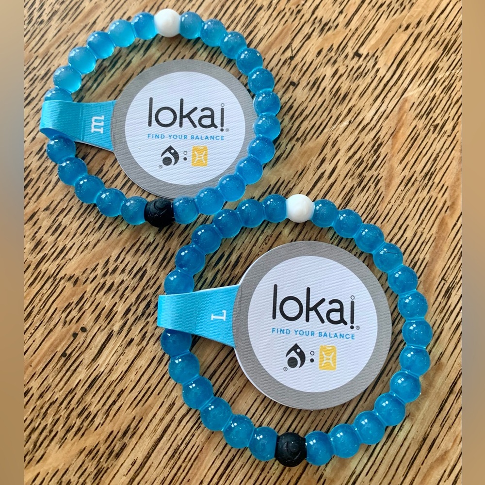 Lokai Blue Beaded Bracelets